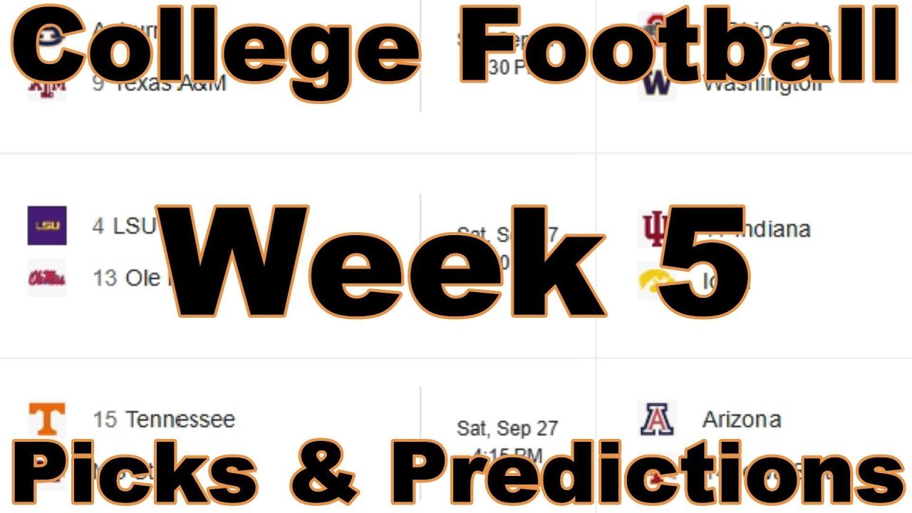 Прогнозы и прогнозы на 5-ю неделю студенческого футбола 2025 года