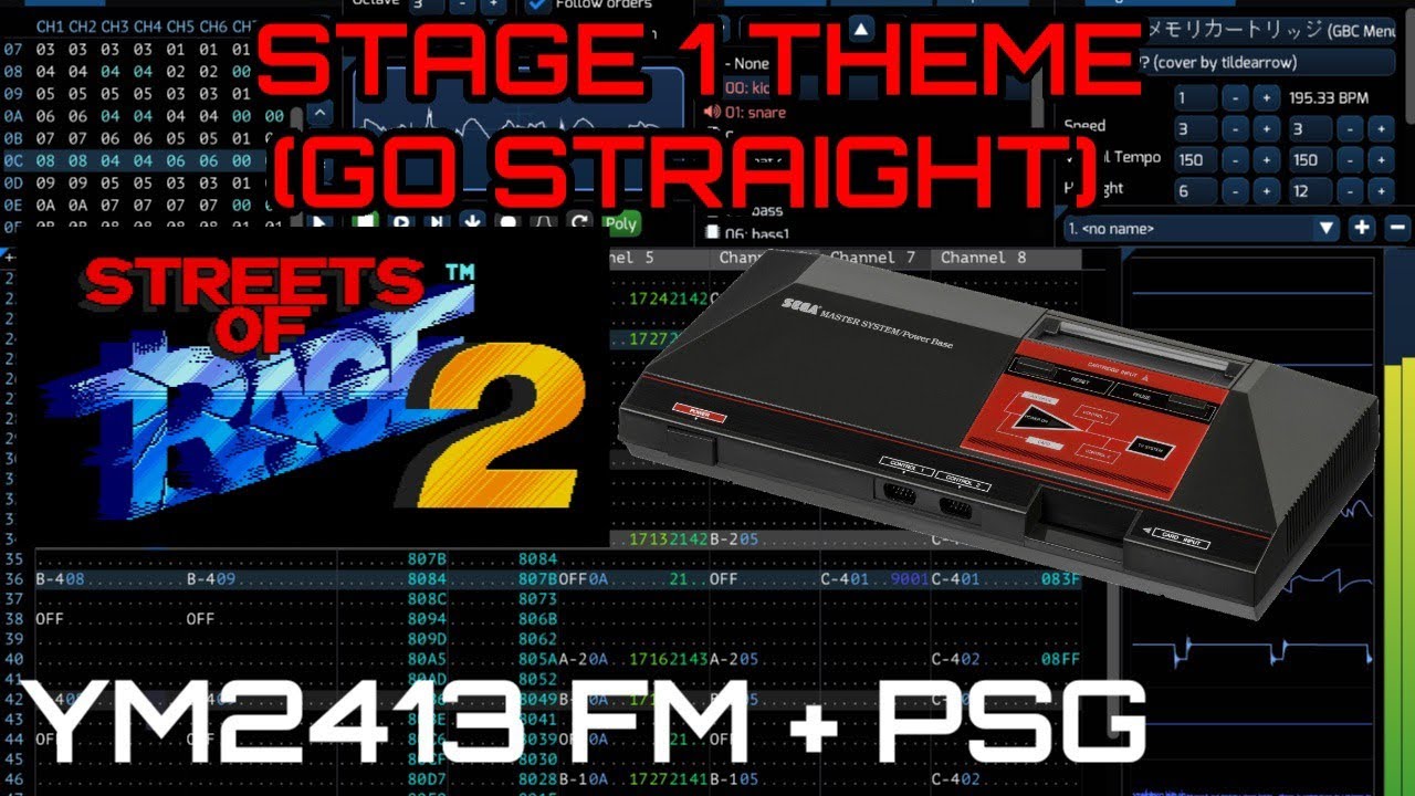 [Furnace] Streets of Rage 2 Stage 1 Theme Master System FM + PSG Remix (Go Straight)[YM2413+SN76489]