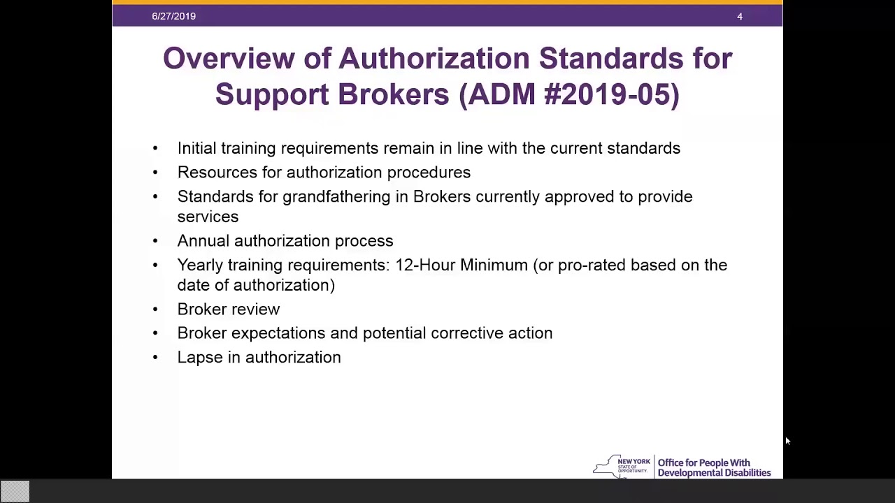 Central Broker Authorization June 2019