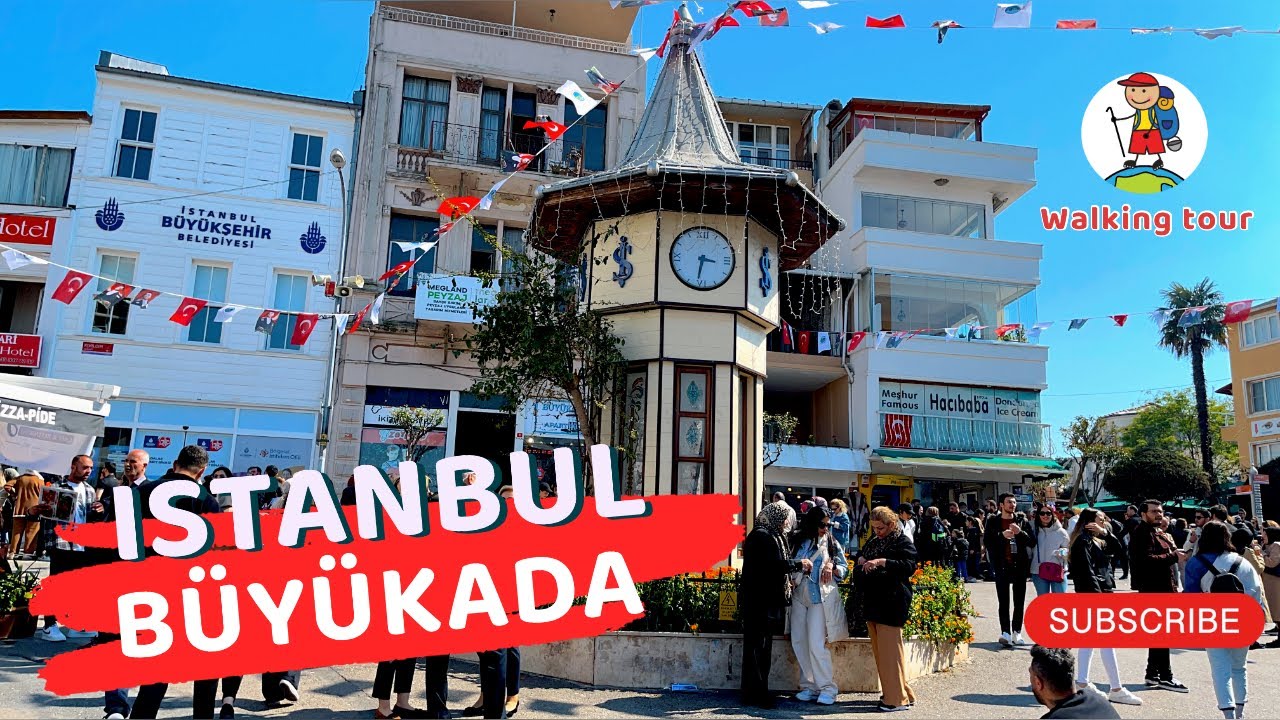 ISTANBUL TURKEY 2023 | PRINCES ISLANDS (BUYUKADA) & HEYBELIADA ISLANDS - WALKING TOUR 4K