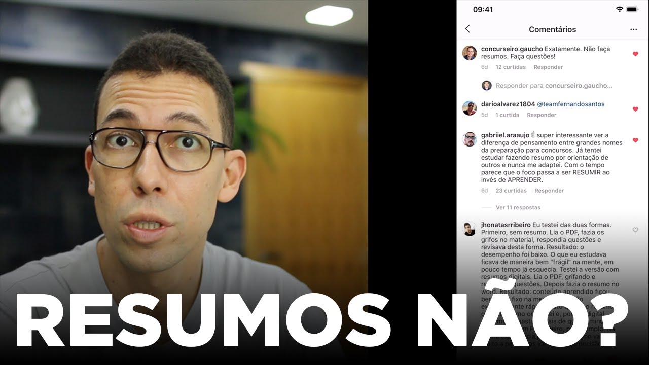 Não faça resumos - A POLÊMICA no meu Instagram