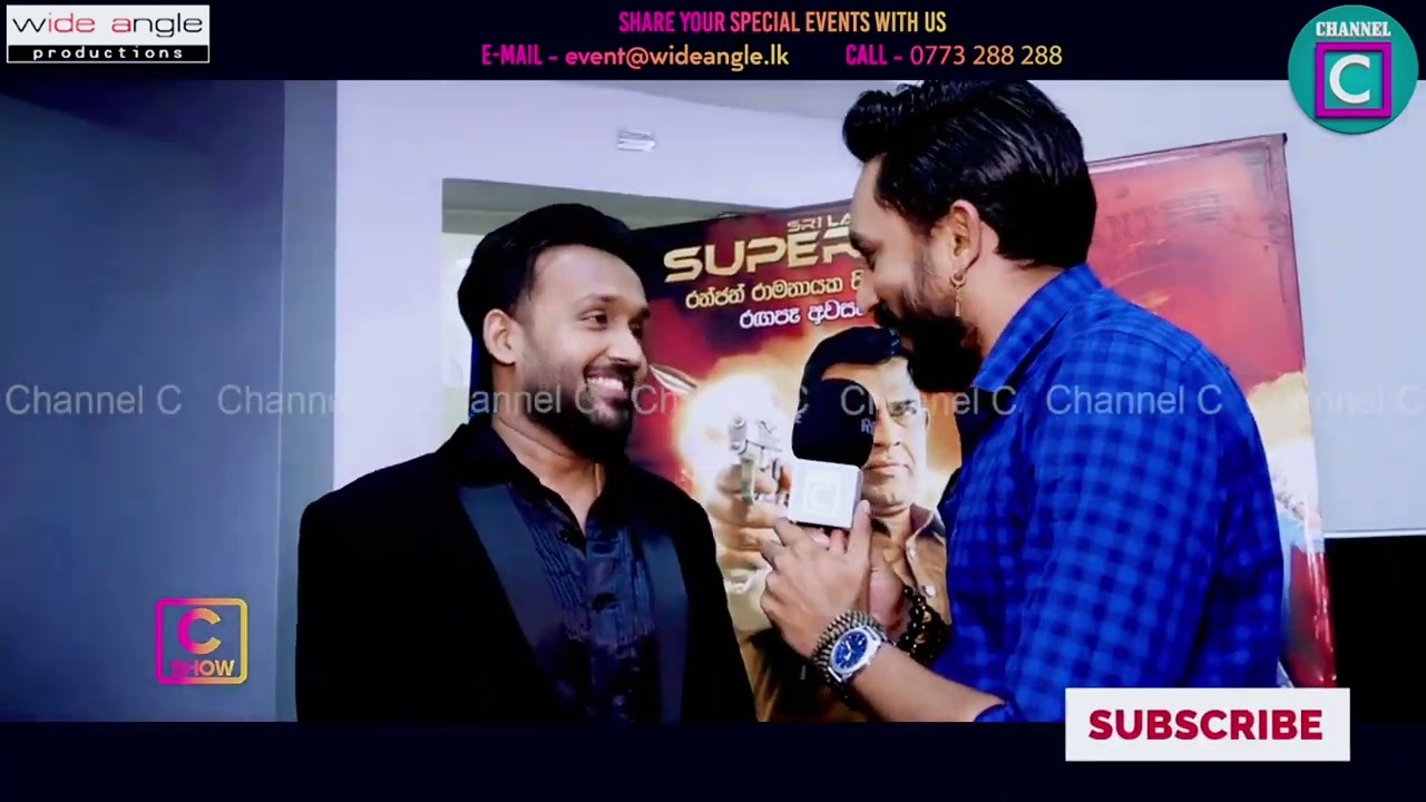 Channel C Film Hall @ &ldquo; THE GAME &ldquo; movie premiere #ranjanramanayake #vidurangasirimanne for ChannelC