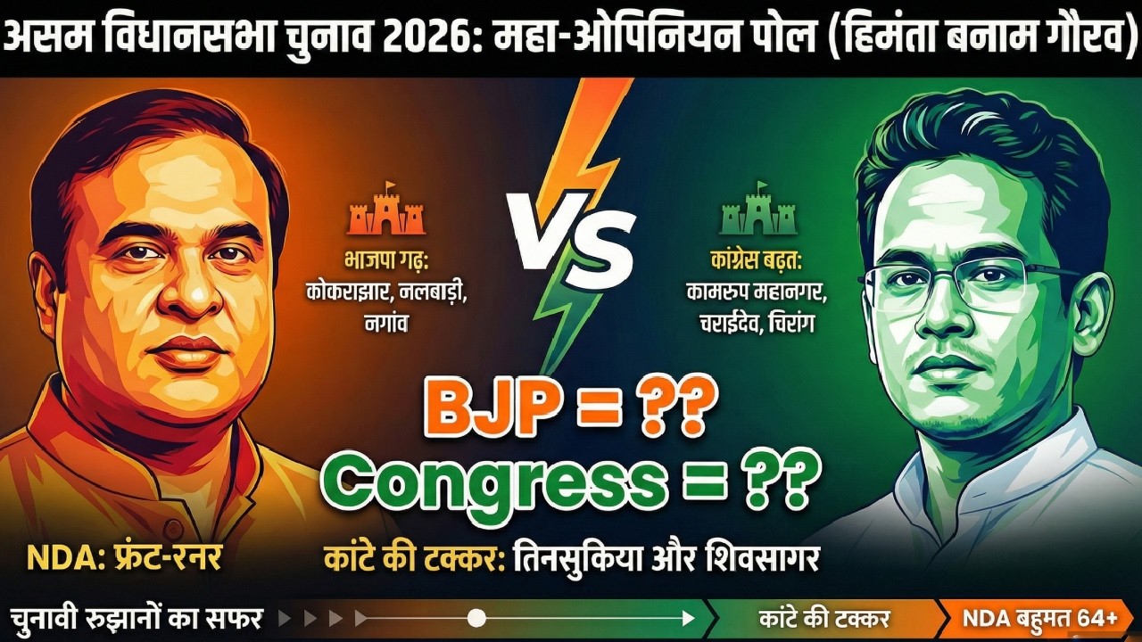 Assam Election 2026: जानिए असम का अगला मुख्यमंत्री कौन बनेगा? | Himanta Biswa Sarma vs Gaurav Gogoi