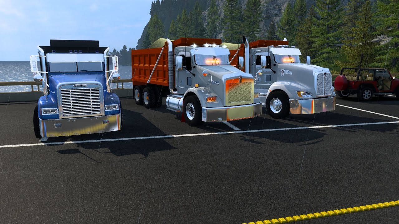 ats dump truck runs \ war in the hills