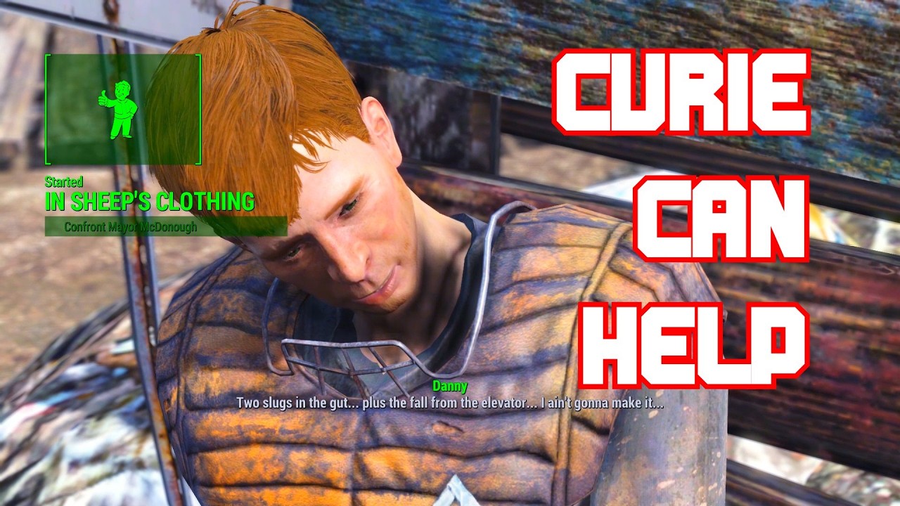 Curie has unique dialog in Mayor McDonough's quest. Fallout 4