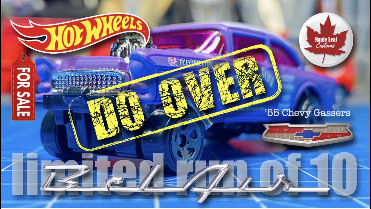 Hot Wheels MLC custom ’55 Chevy Bel Air Gassers Do Over (198-207) FOR SALE!