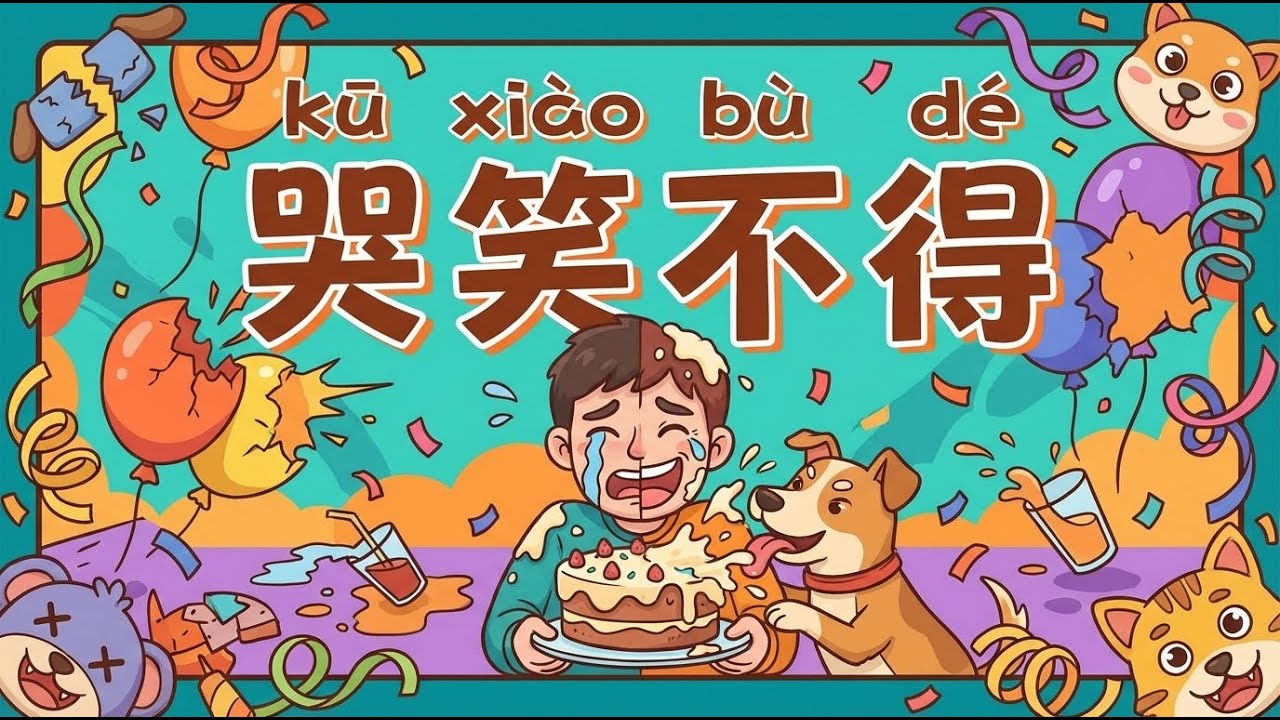 哭笑不得 (kū xiào bù dé) | 每天成语