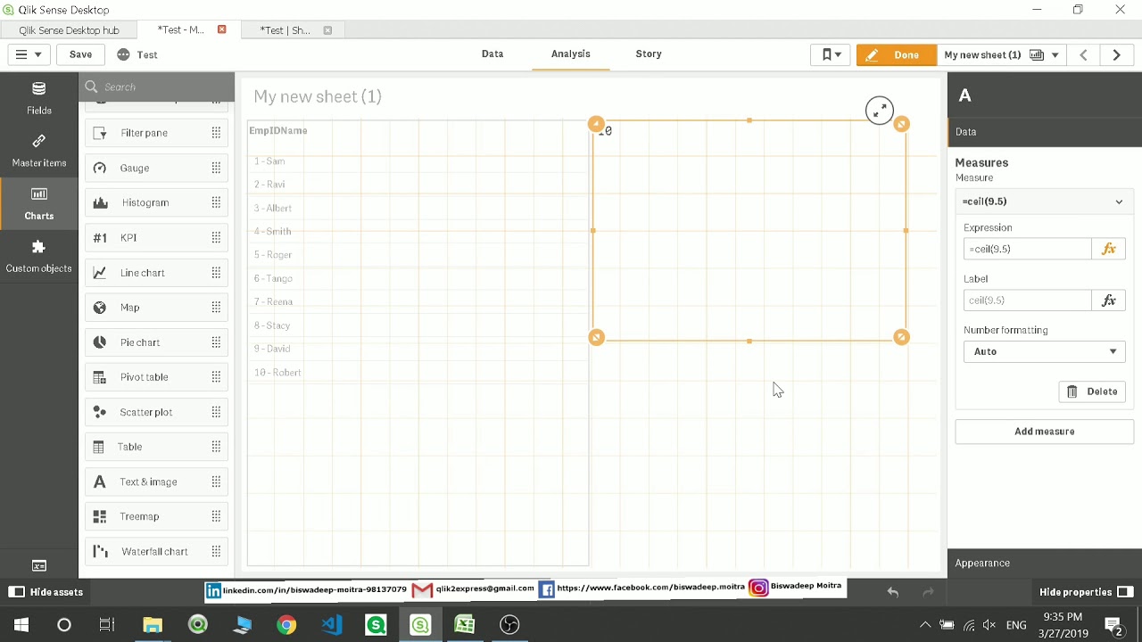 13.  Some Basic Functions in Qlik Sense