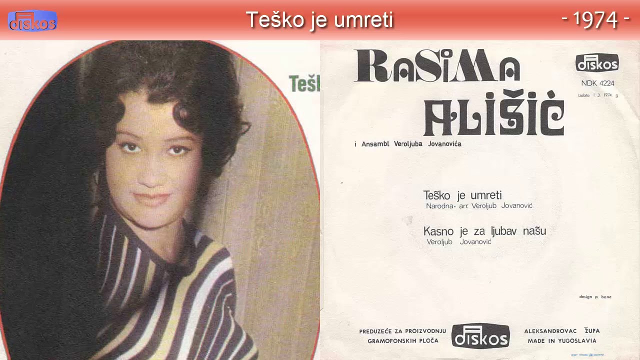 Rasima Alisic - Tesko je umreti - (Audio 1974)