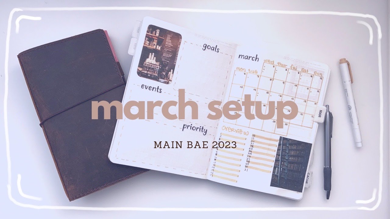 March A5 Stalogy Bullet Journal Setup | What is A Buffer Planner? | Travellers Notebook (TN)