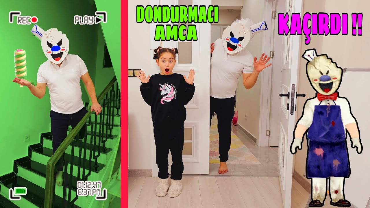 KORKUN&Ccedil; DONDURMACI ROD GELDİ ELİF !! EYVAH SENİ DONDURDU!! بابا جاب لي بالون - جنى مقداد | طيور بيبي