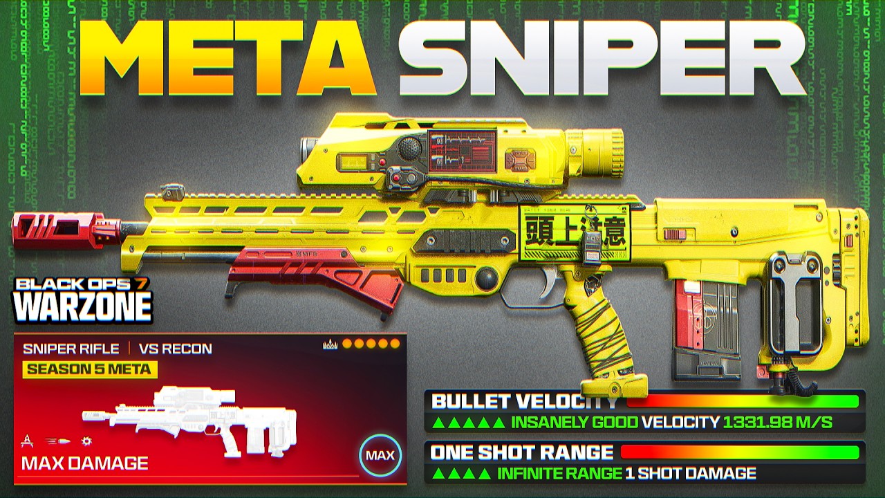 the *NEW* BEST 1 SHOT SNIPER META LOADOUT in Warzone BO7! (Best VS Recon Class Build)