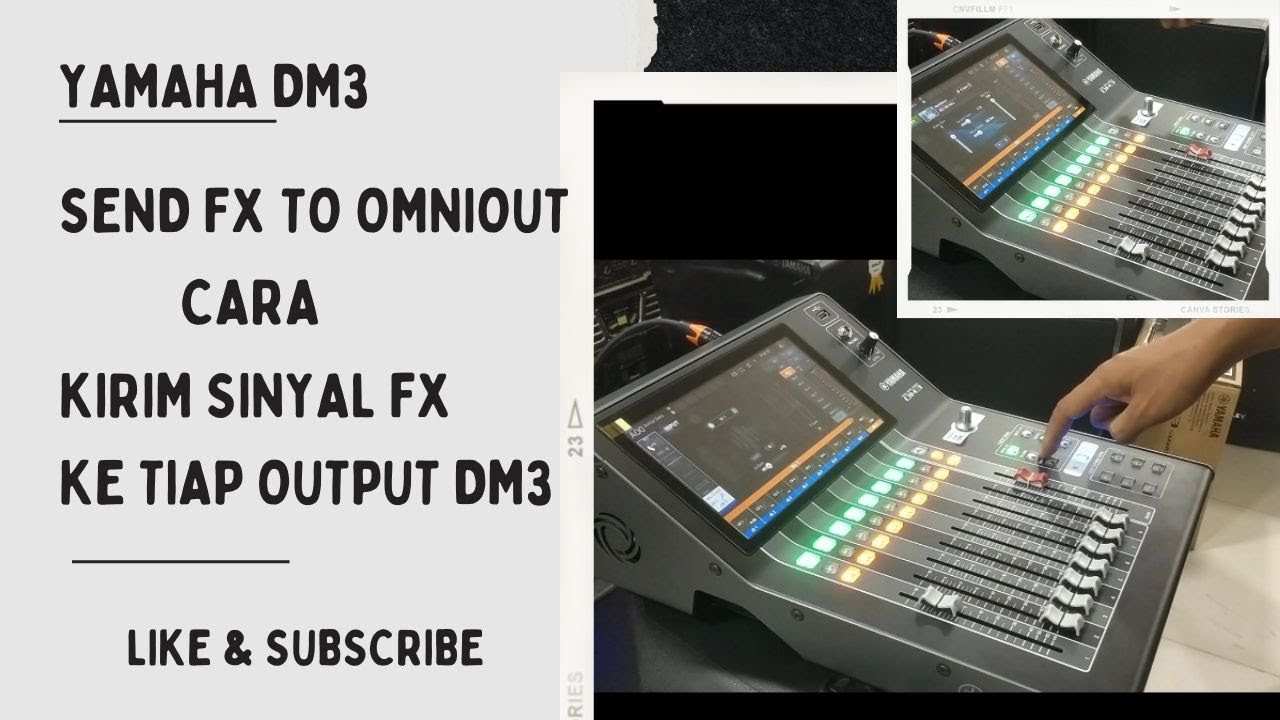 Mixer Digital YAMAHA DM3 send effect to stereo & omni out