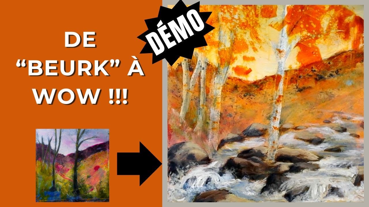 De l’étape affreuse à la beauté : évolution d’une peinture en lâcher-prise