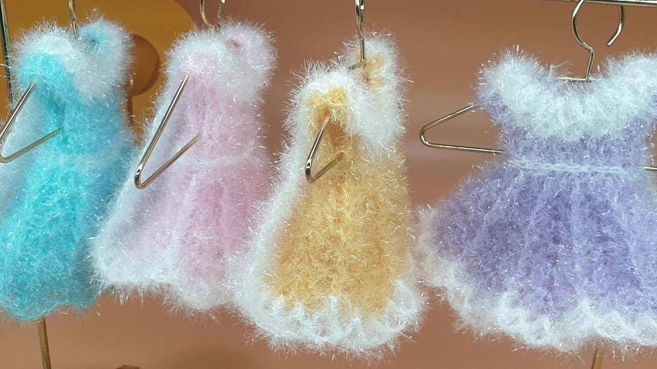 [코바늘뜨개crochet] 엘사 스타일 원피스 수세미뜨기 Crochet Dish Scrubby