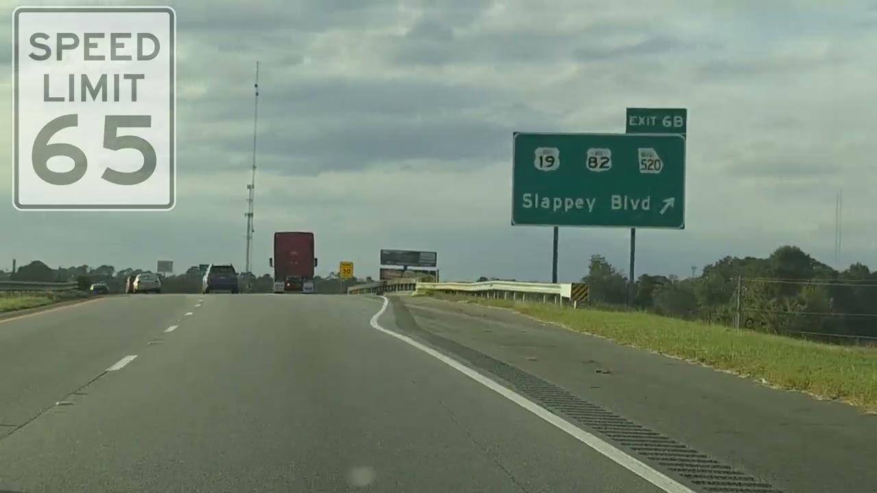 Driving Tour of the ALBANY GA Bypass | US 82 _US 19 GA hwy 520