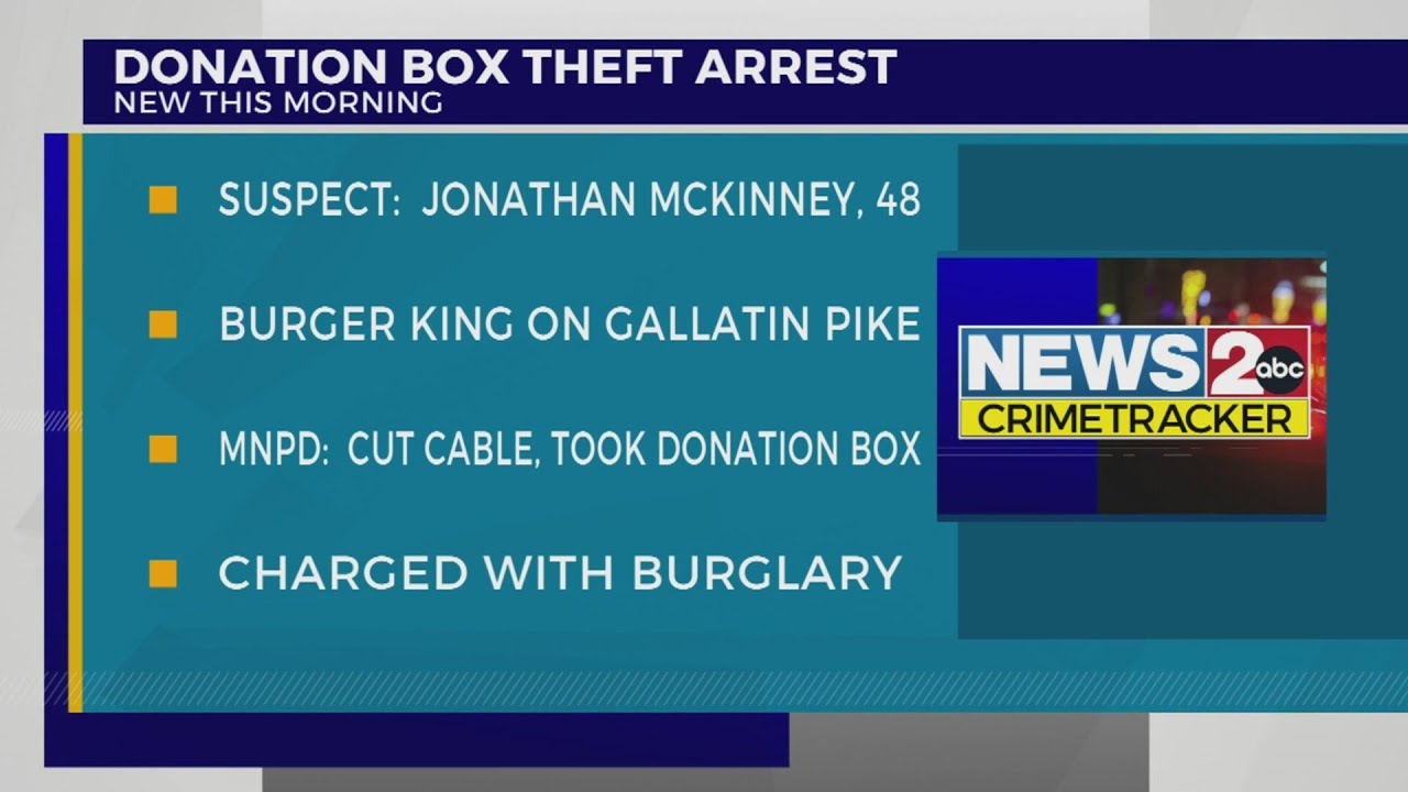 Police arrest man accused of stealing donation box from Burger King