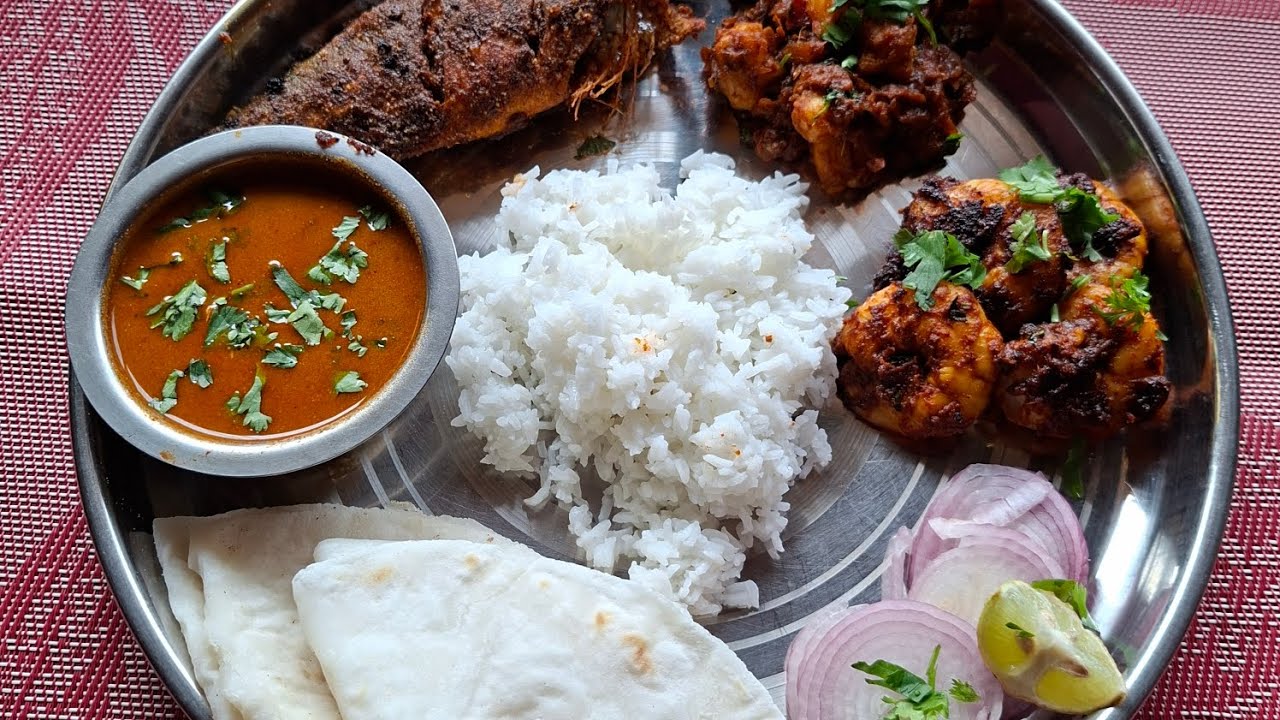 कोळंबी थाळी (Kolmbi Thali)by Swad Aswad Recipe (cooking vlog)