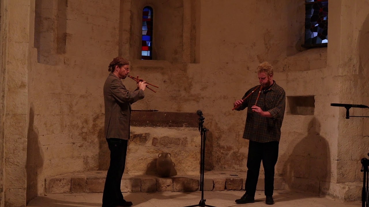 Duo Bass Aulos Ancient Greek  Music Instrument Improvisation I