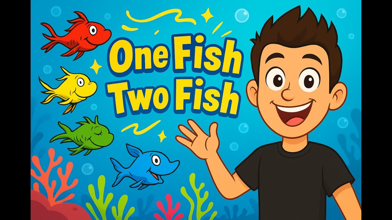 One Fish Two Fish Red Fish Blue Fish | Kids Storytime | Reading with Rollin