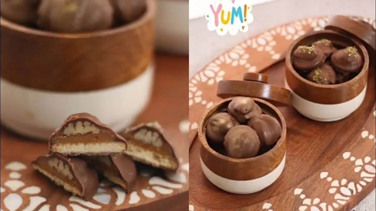 حلى الشوكولاتة بالكراميل المملح و البيكان حبة ورا حبة ما ينشبع منه 🍫✨ الشيف حصة