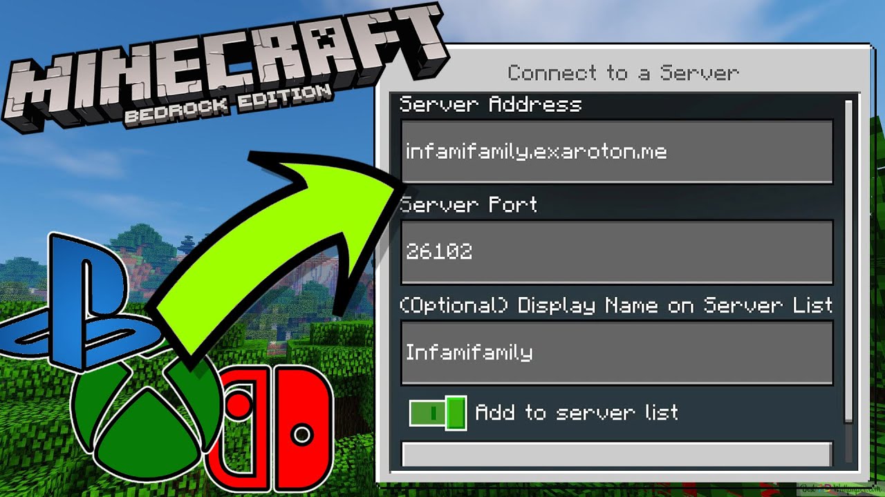 TUTO REJOINDRE UN SERVEUR MINECRAFT SUR CONSOLE!! | XBOX/SWITCH