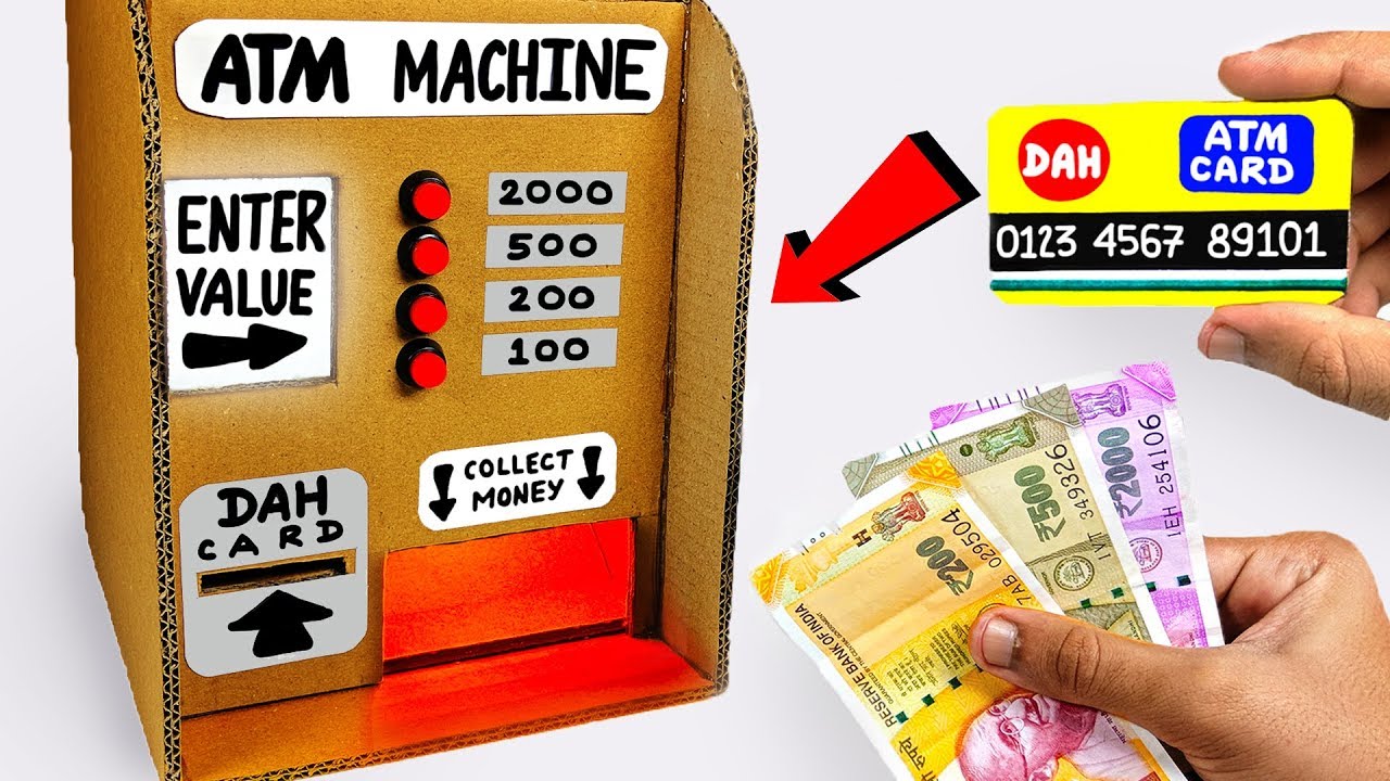 How to make ATM machine from cardboard