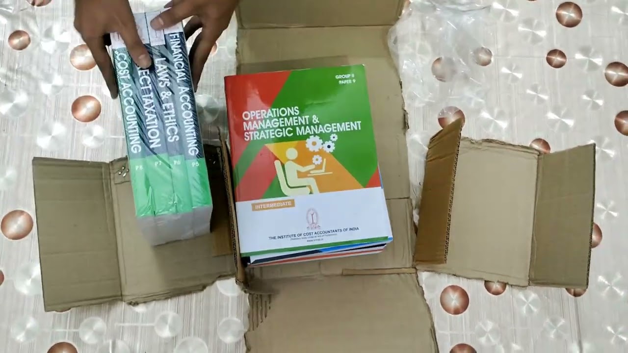 CMA Inter Books Unboxing | Syllabus 2016 | CMA Study Material