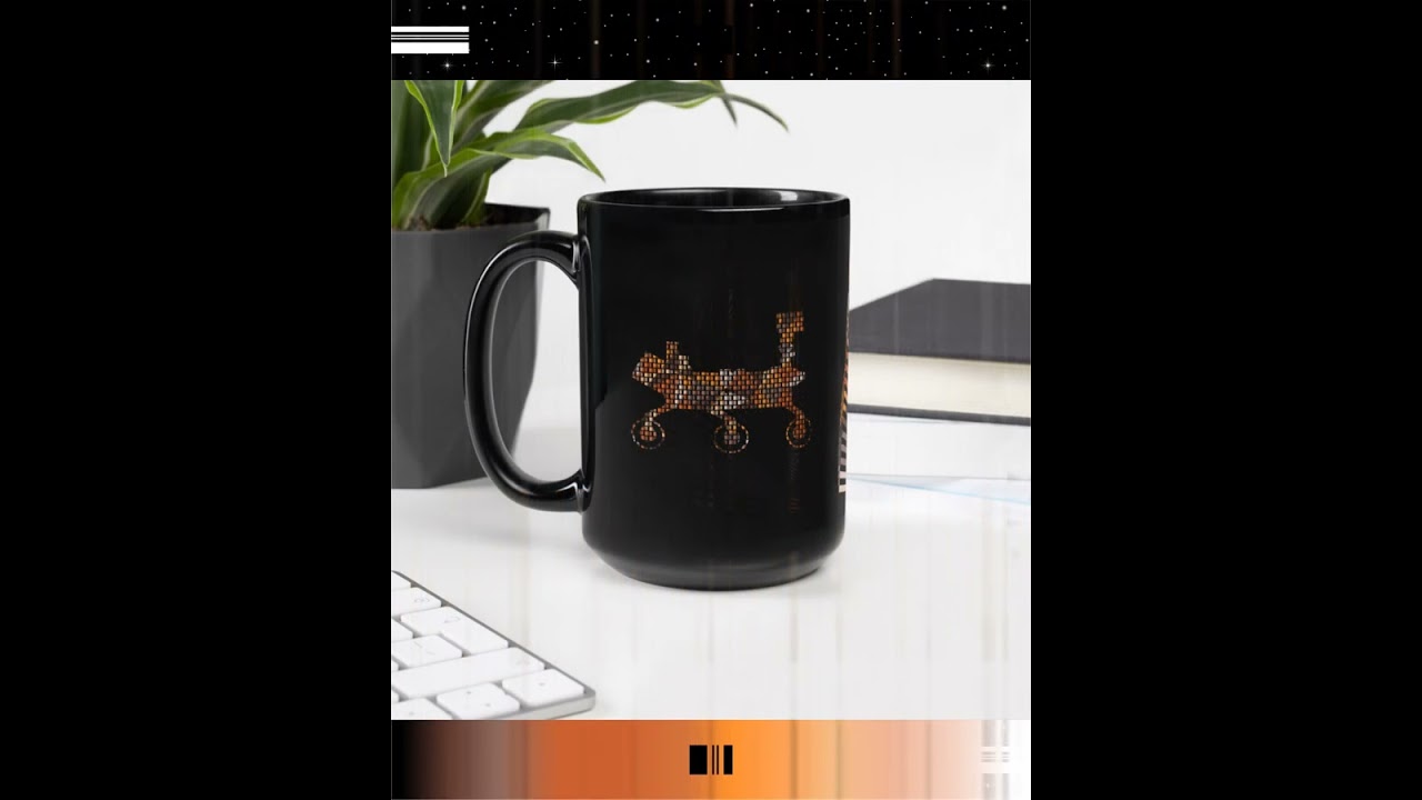 Black Glossy Mug | Mosaic Rover