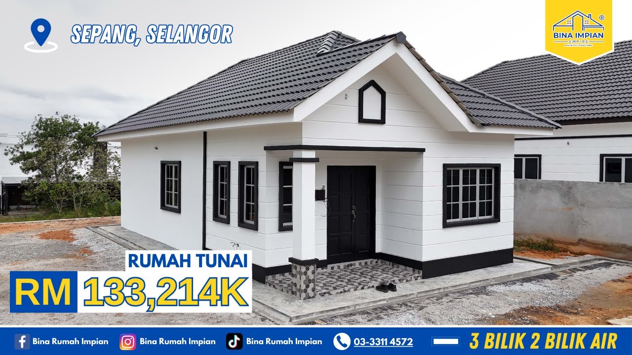 Rumah Di Sepang | Rumah kawasan bukit siap retaining wall