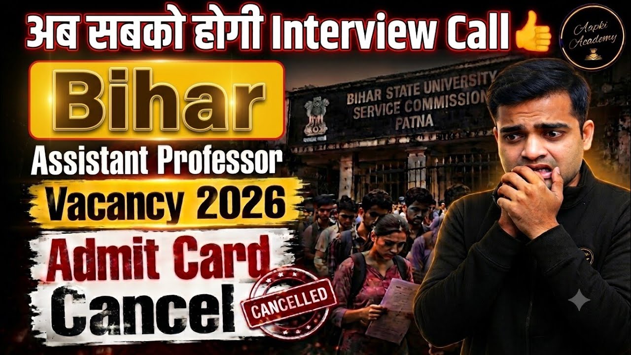 BIG UPDATE: Bihar Assistant Professor 2026 Admit Card Cancelled? The Full Truth and Next Steps!