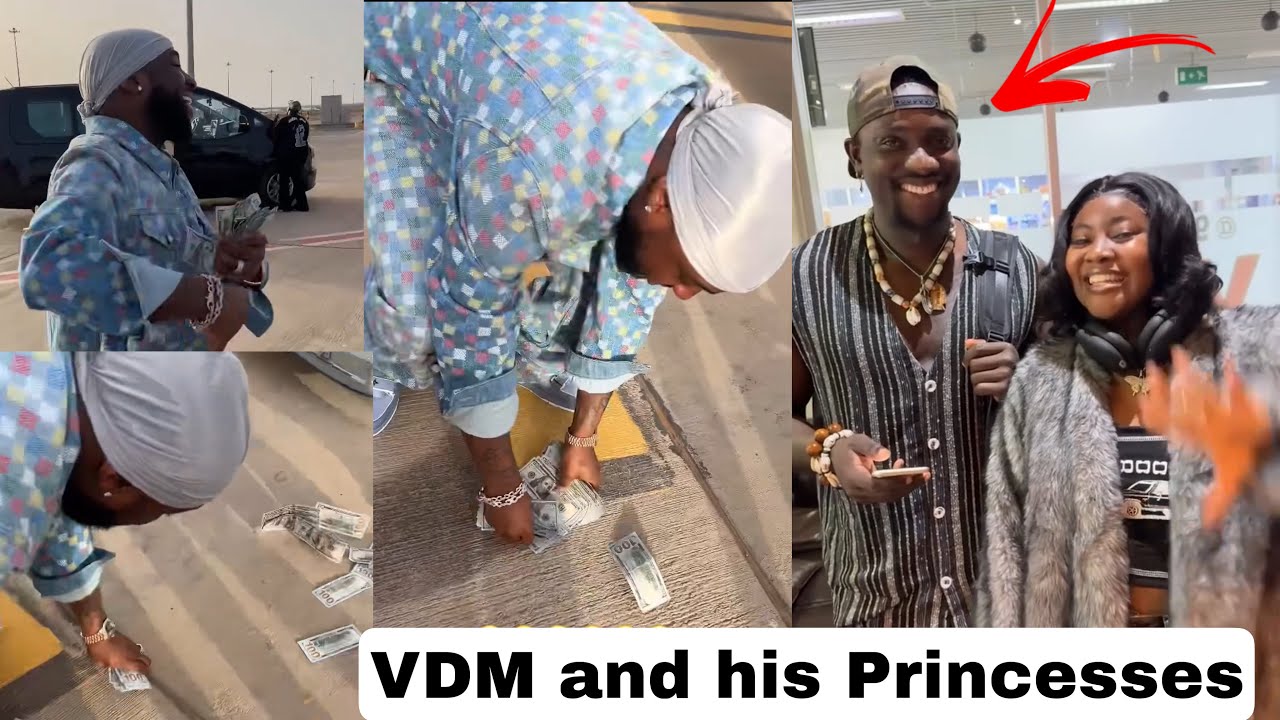 Verydarkman Jet Off to Lagos with His Princess & Davido Make Dollars Rain at Airport