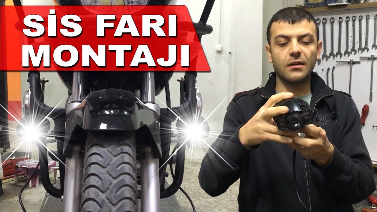 Motora Mercekli Sis Farı Bağladım | Usb'li Motosiklet Sis Lambası Montajı