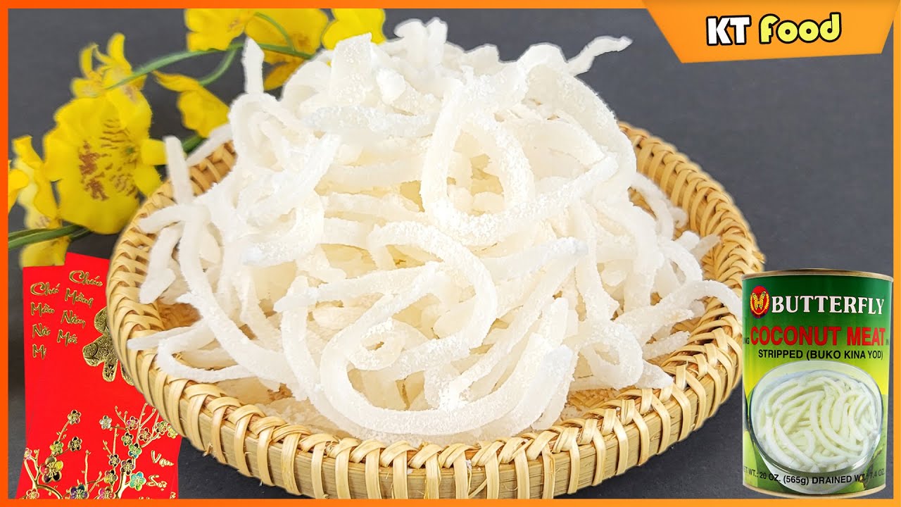 MỨT DỪA Cấp Tốc Kh&ocirc;ng Cần B&agrave;o, L&agrave;m Bằng Dừa Lon C&oacute; B&aacute;n Sẵn Trắng Thơm Kh&ocirc;ng Qu&aacute; Ngọt M&agrave; Ngon Bất Ngờ