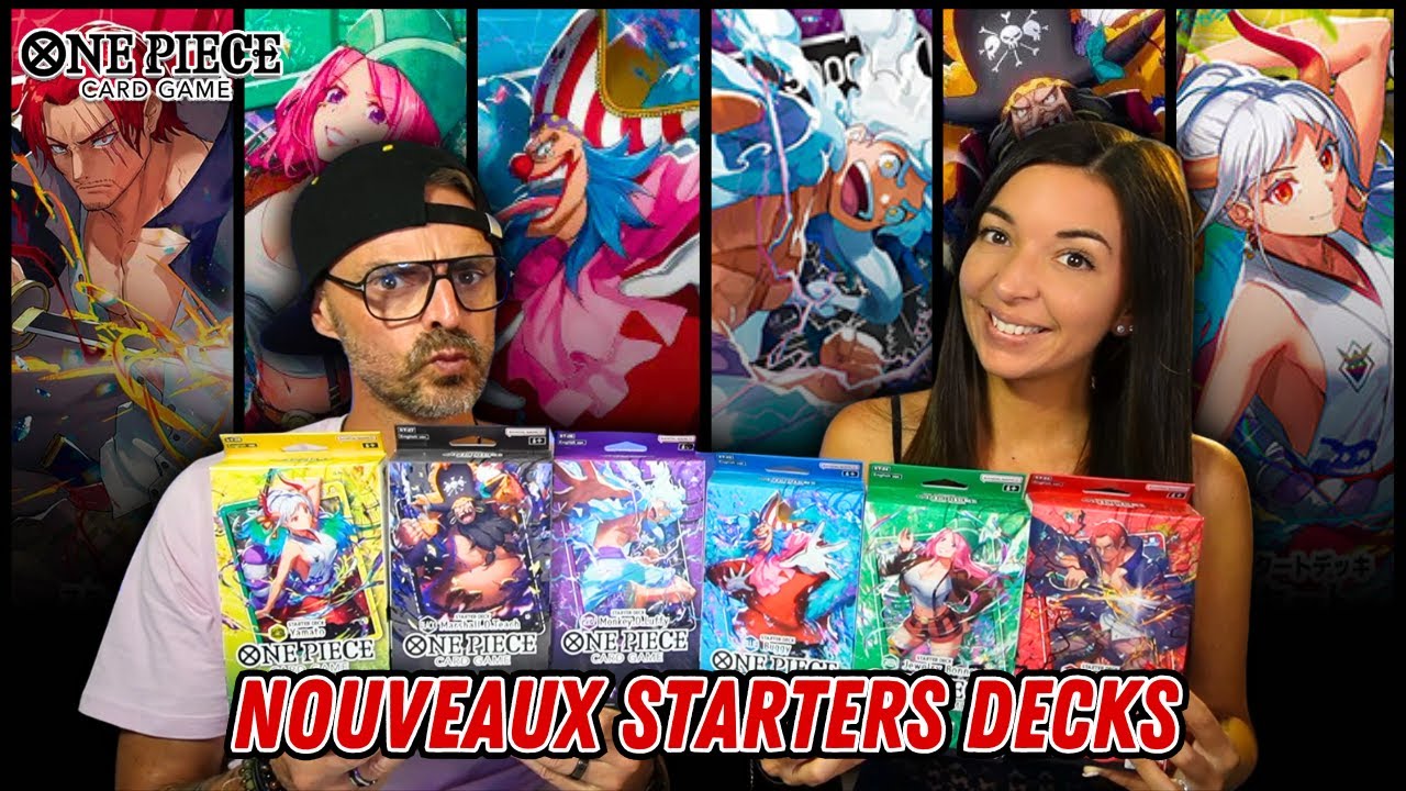 Découvrons les CARTES des NOUVEAUX STARTER DECK One Piece TCG + OUVERTURE BOOSTER OP11 !