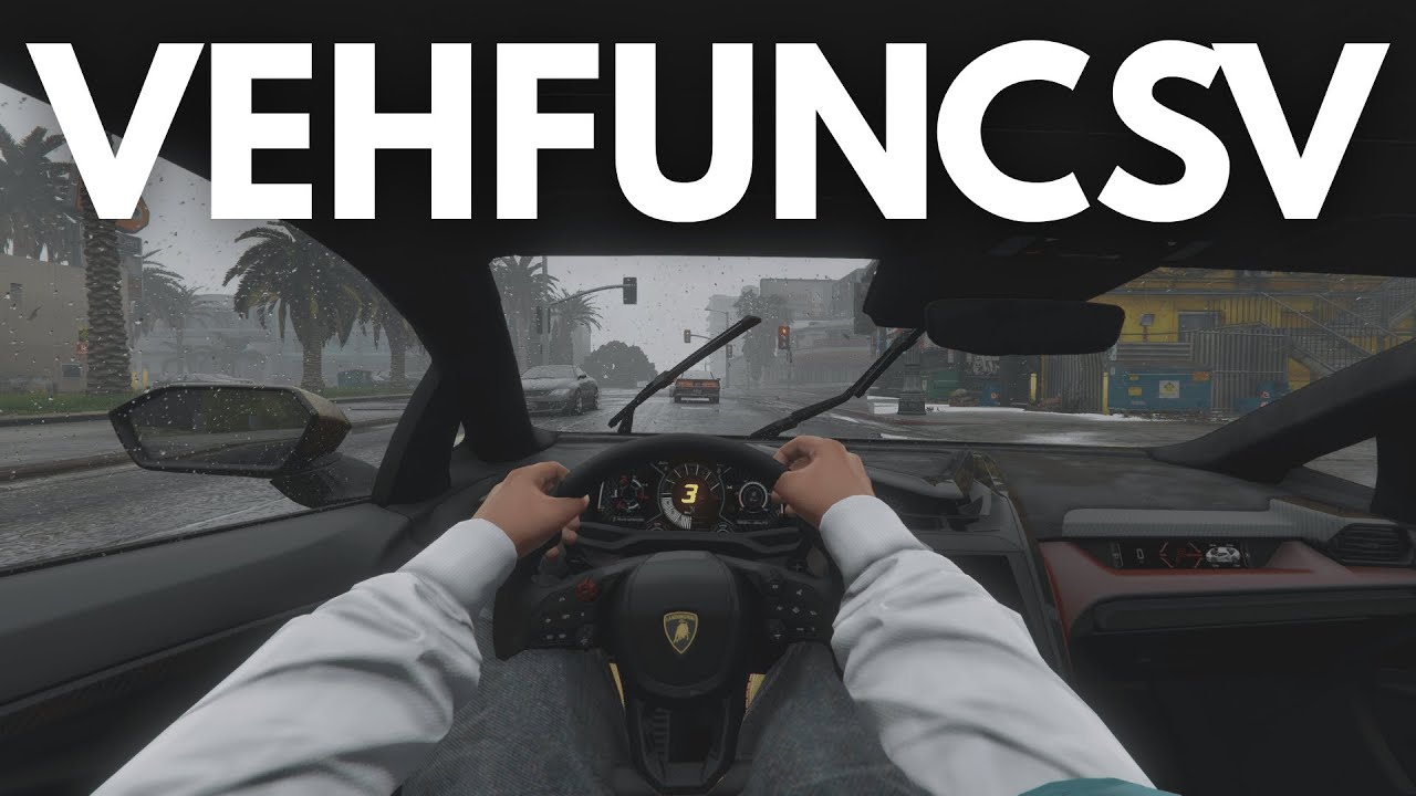 VE&Iacute;CULOS DO GTA 5 COM DETALHES REALISTAS COM ESSE MOD! VehFuncs V