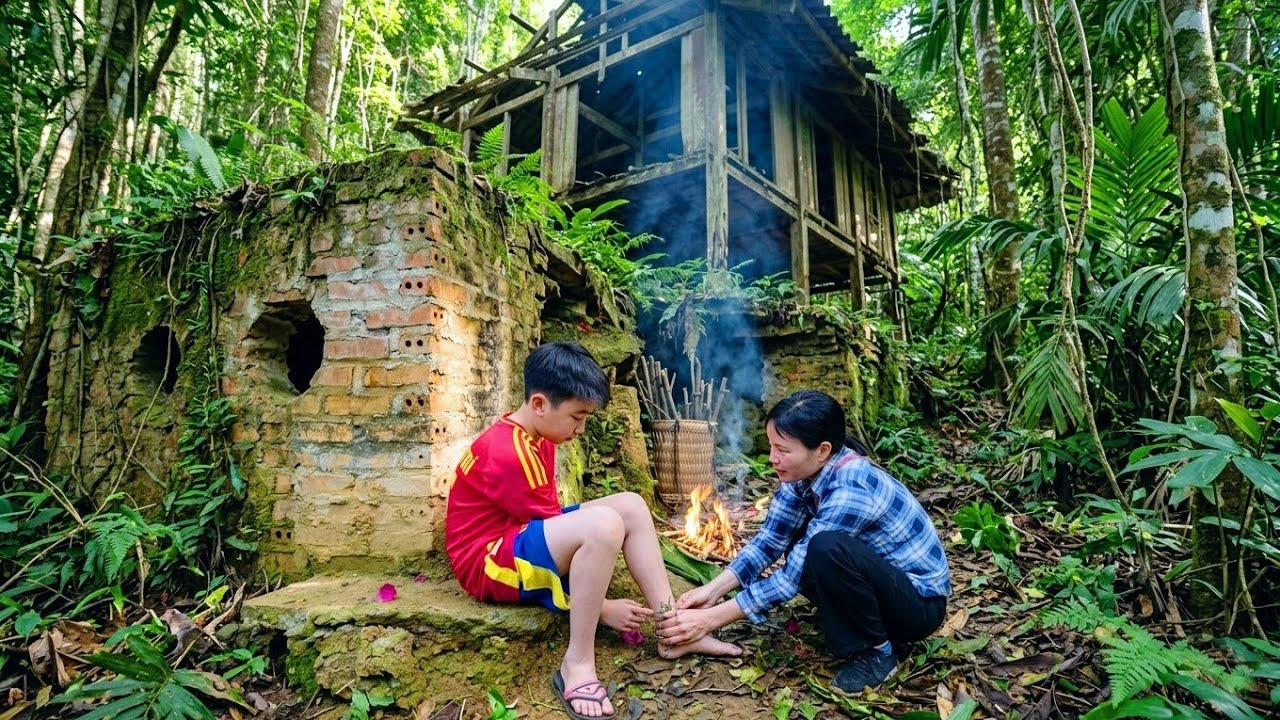 single mother used a herbal medicine made from leaves to save the life of a poor boy.
