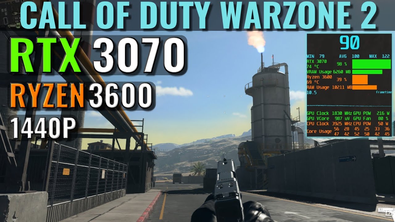Call of Duty: Warzone 2 - RTX 3070 - Ryzen 5 3600 - BR Benchmark - 1440p