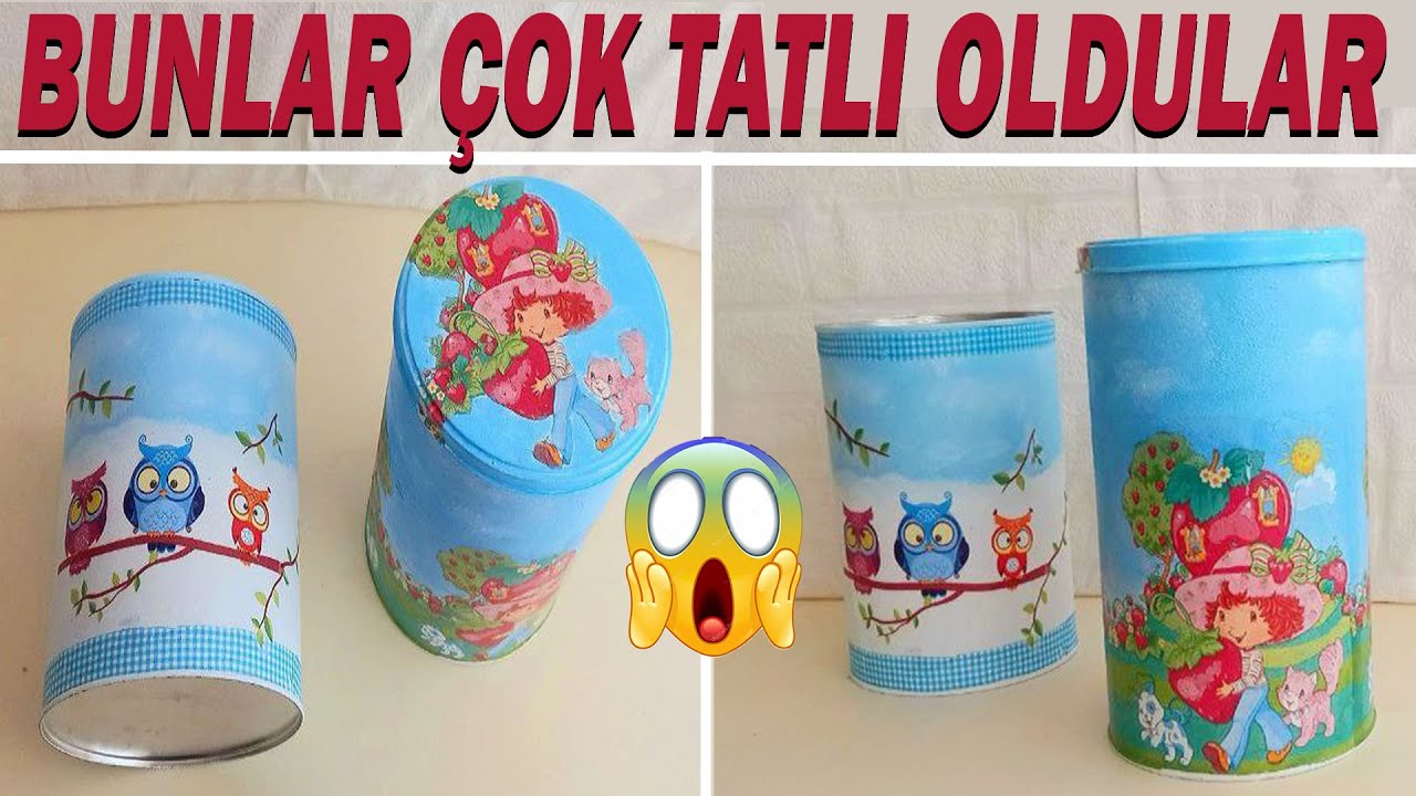 Teneke kutu ve kumbara boyamak nasıl yapılır ?