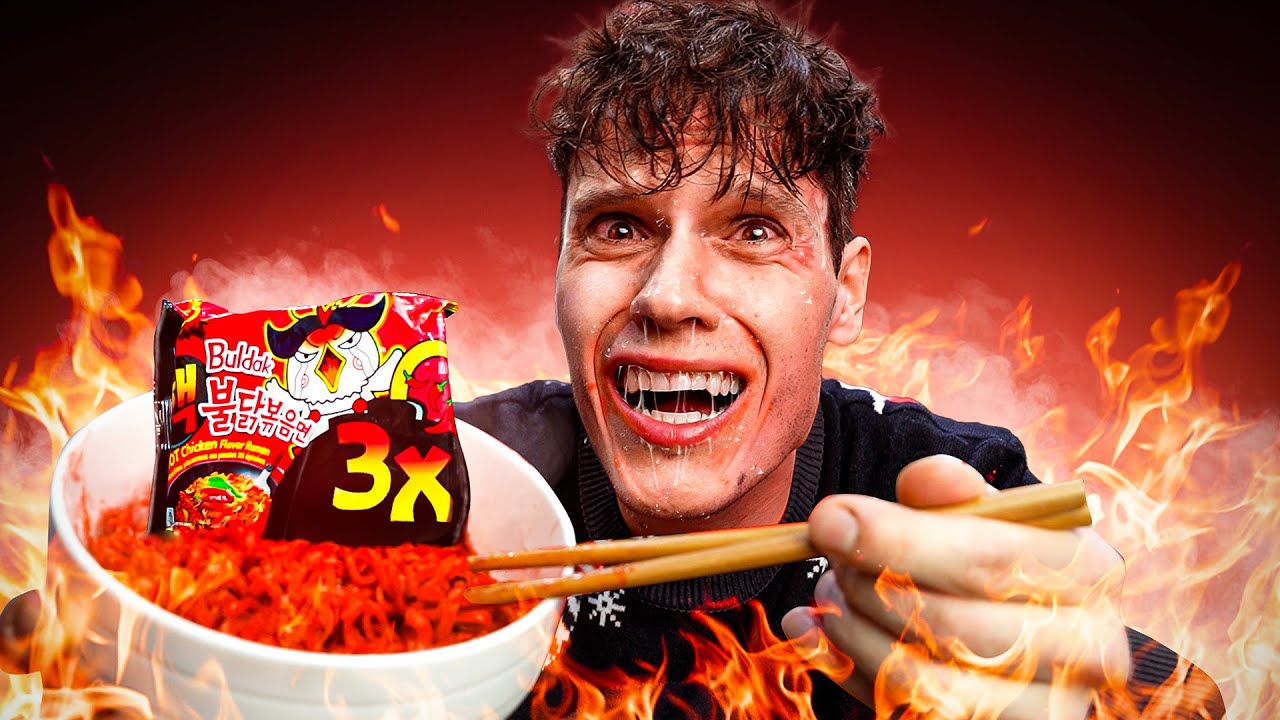 Najostrzejszy RAMEN x3 Spicy i inne OSTRE JEDZENIE