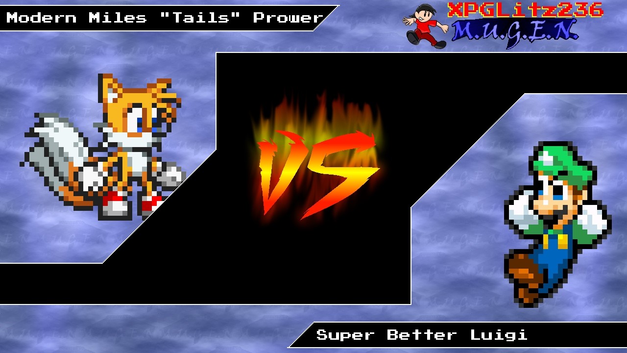 MUGEN Modern Tails Vs Super Better Luigi (+ Extra 2v2)