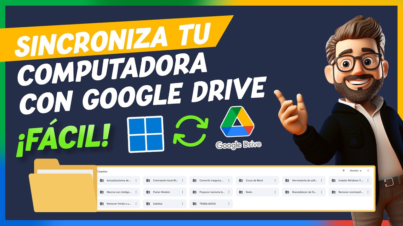 🔗Como Sincronizar carpera de Google Drive con Windows 11 2024📂 #googledrive