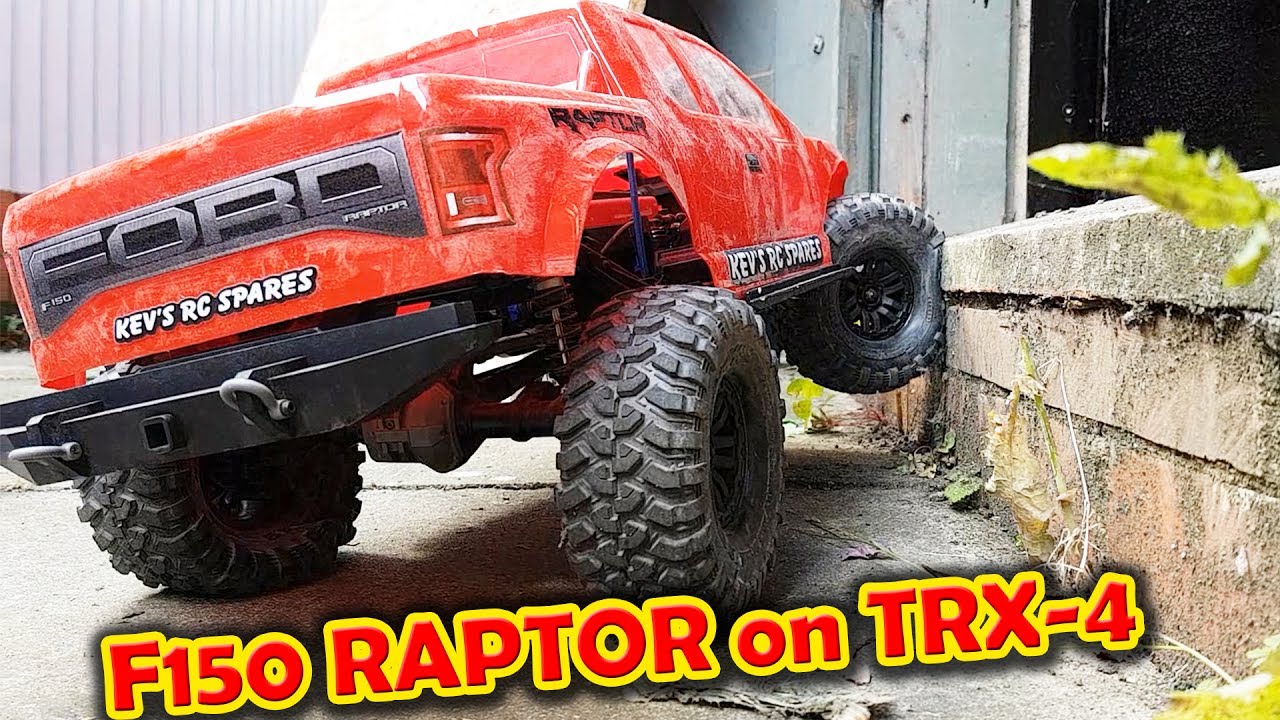 Ford F150 Raptor Body on Traxxas TRX-4 and Crawling TEST with JUMPS