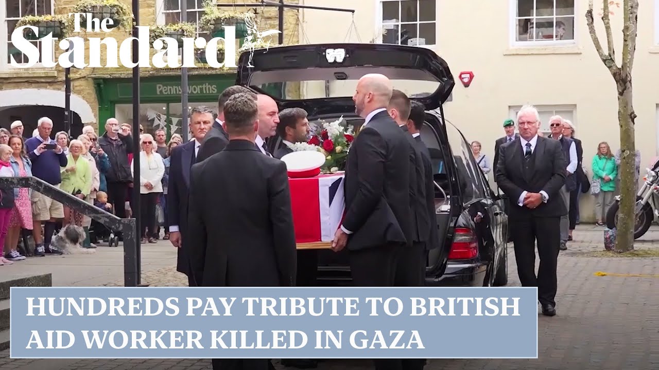 Hundreds pay tribute to British aid worker killed in Gaza