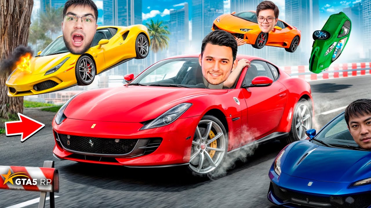8 TA ISHTROKCHI FAQAT BITTA G'OLIB ENG QIYIN POYGALAR! EKSTRIMAL POYGALAR JUDA QIYIN - GTA 5 RP