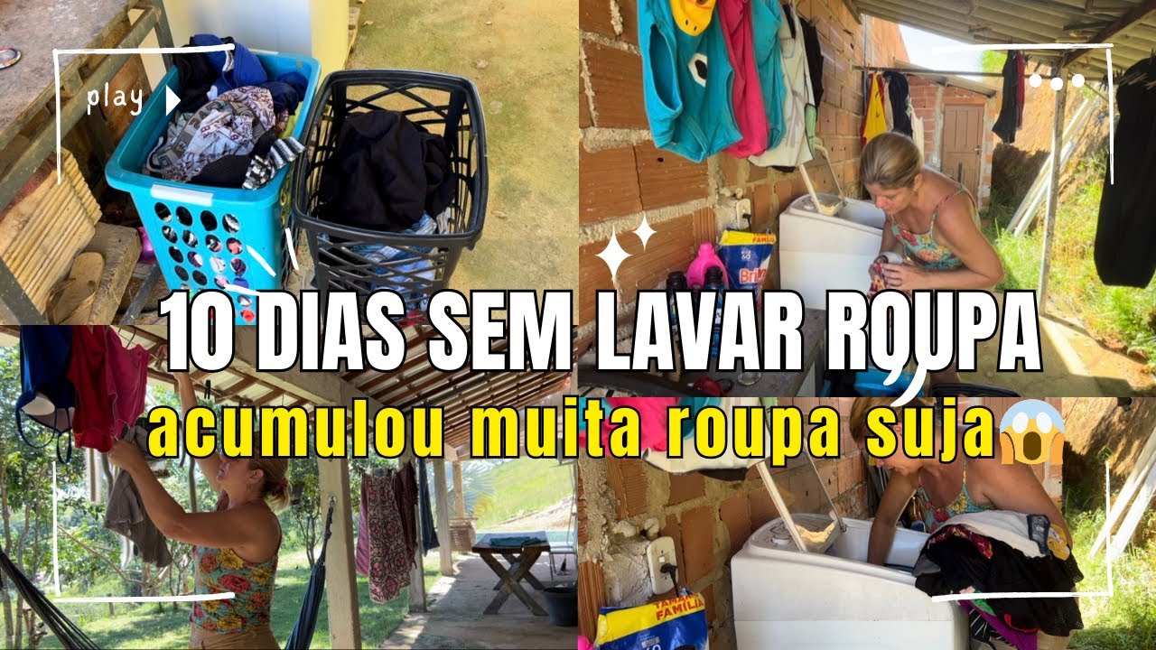 Deixei Acumular 10 Dias de Roupa! Me Arrependi? 🧺