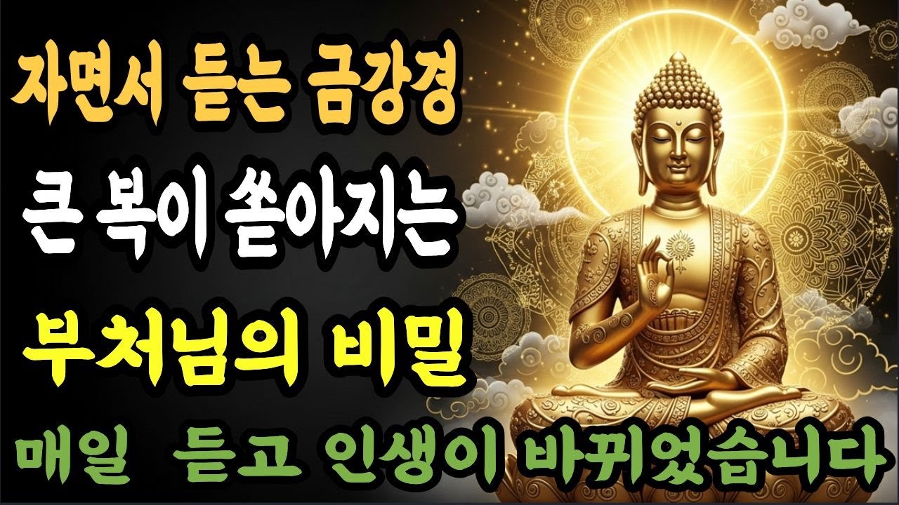 자면서 듣는 금강경 | 큰 복이 쏟아지는 부처님의 비밀 | 걱정을 내려놓으면 무한한 복덕이 옵니다