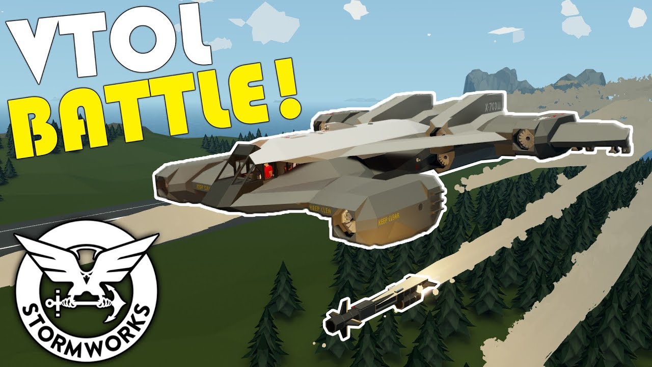 Rockets Away! VTOL Battle!  -  Stormworks Gameplay  -  HUBRO E11