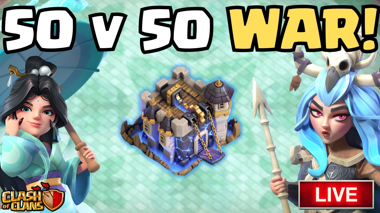 INSANE 50v50 Clan War in LEGEND MODE! Ranked hits and Medal Event Grind! (Clash Of Clans LIVE)