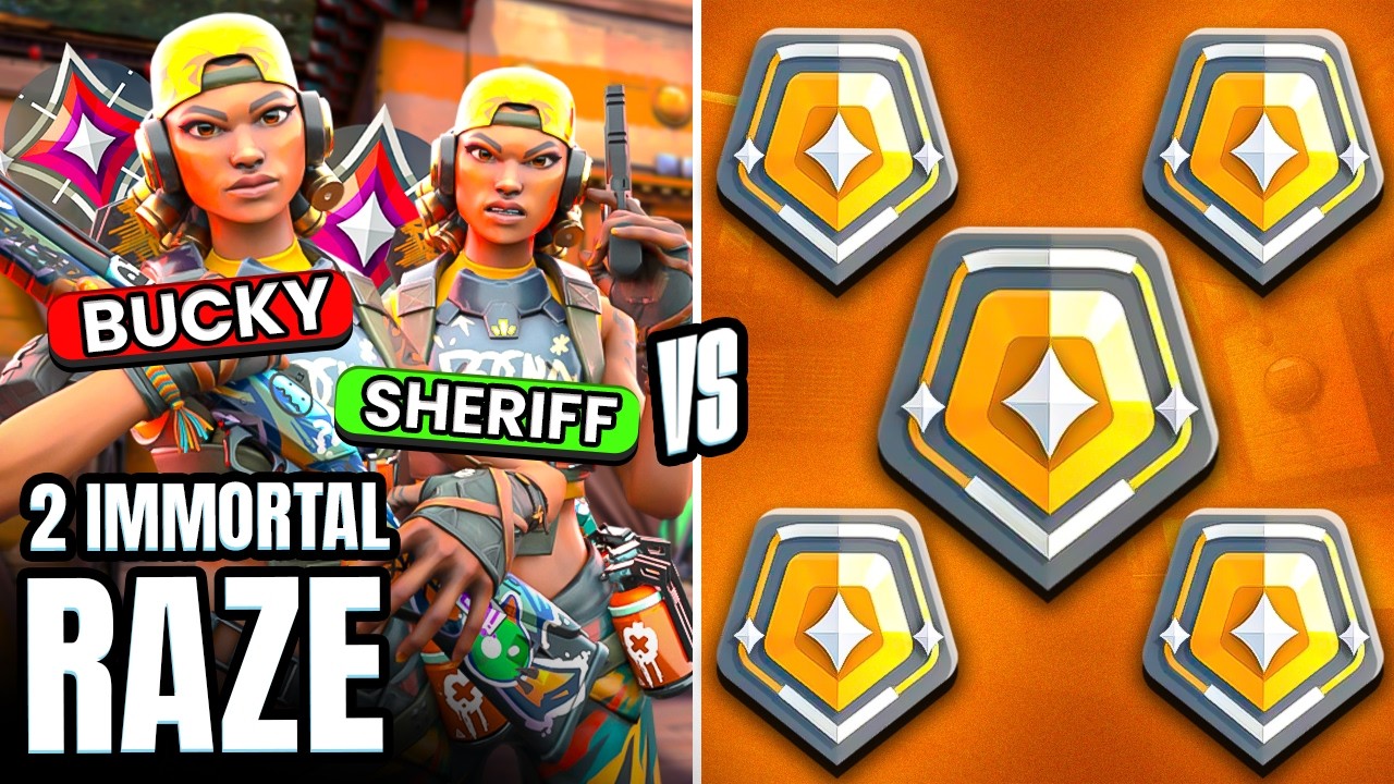 POMPALI oynayan 2 IMMORTAL RAZE vs 5 GOLD! | Valorant